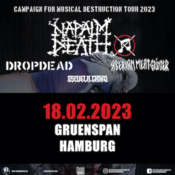 Tickets kaufen für Napalm Death am 18.02.2023